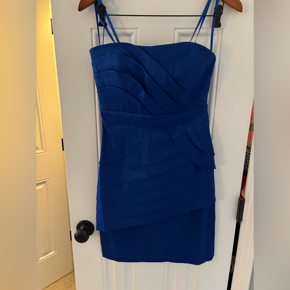 Max and Cleo Blue Strapless Stunning Dress | Size 4 | EUC
